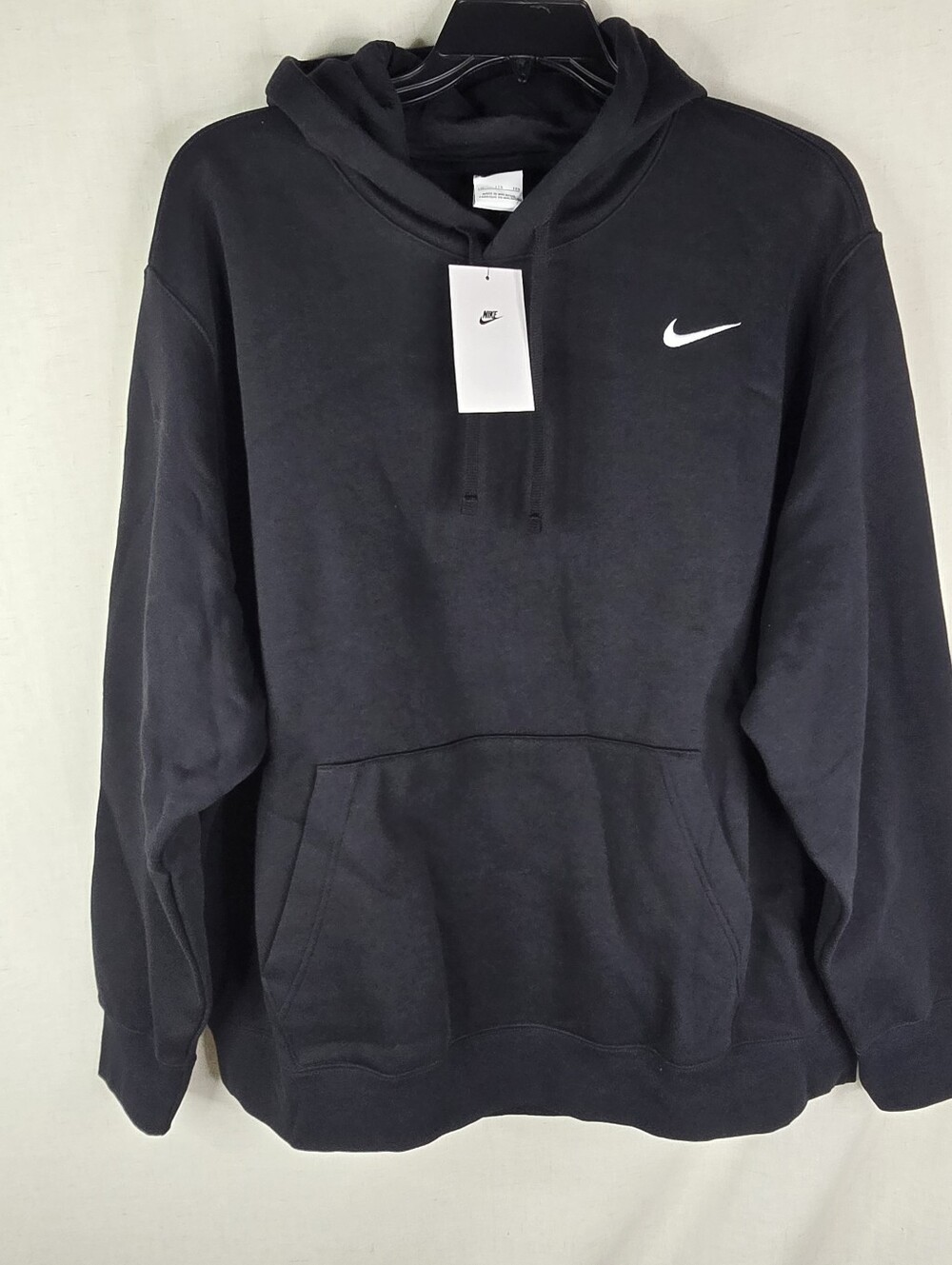 Nike Men's XXL 2XL Club Fleece Pullover Hoodie Black CJ1611-010